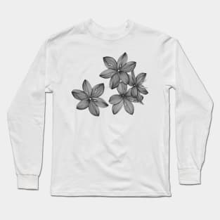 Drawn Floral Background Long Sleeve T-Shirt